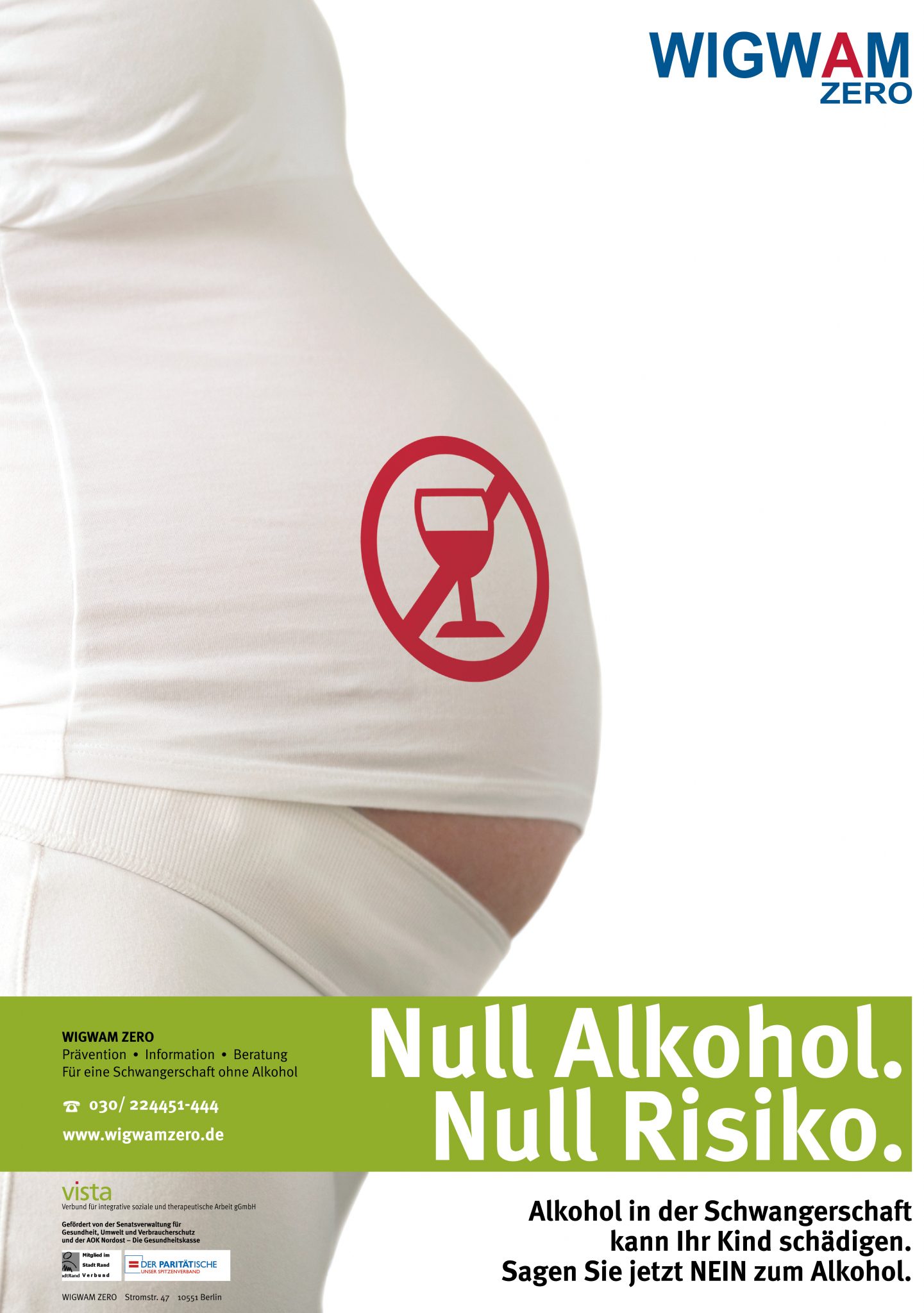 Informationsflyer Null Alkohol Null Risiko Schwangerschaft Und